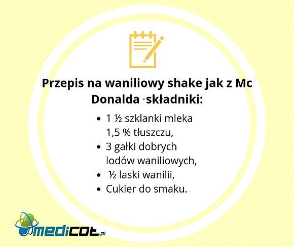 Domowe shake waniliowy truskawkowy i czekoladowy jak z mcdonald's