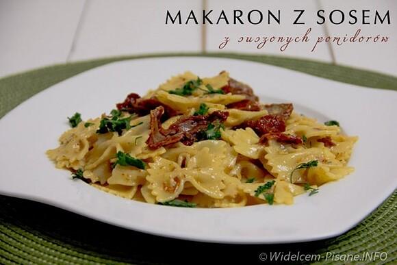 Makaron z sosem suszonymi pomidorami