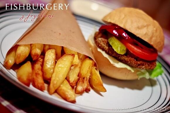 Fishburgery z frytkami i sosem cesarskim