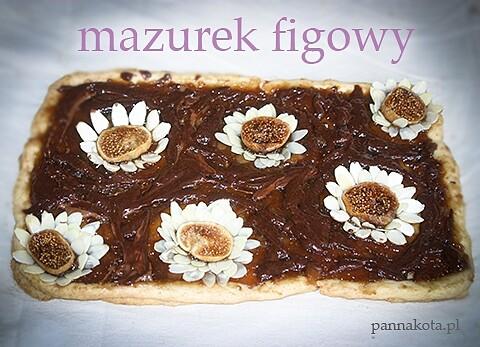 Mazurek figowy z mleczną czekoladą
