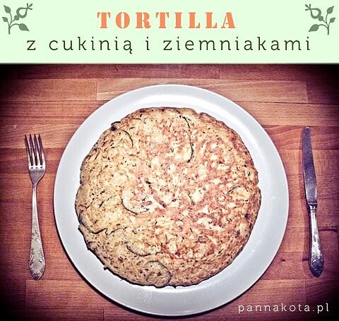 Tortilla z ziemniakami i cukinią