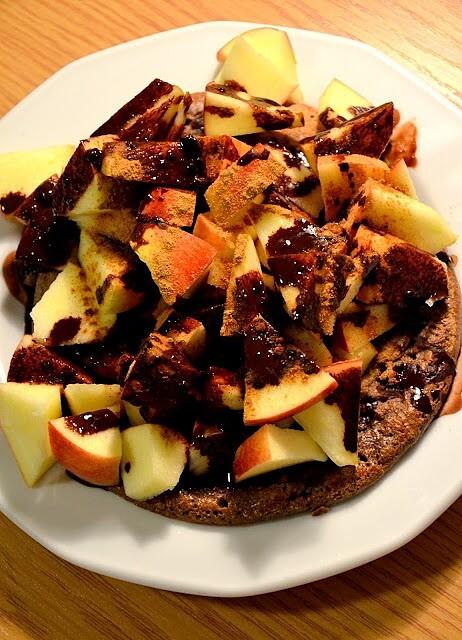 Omlet z polewą kakaową fit