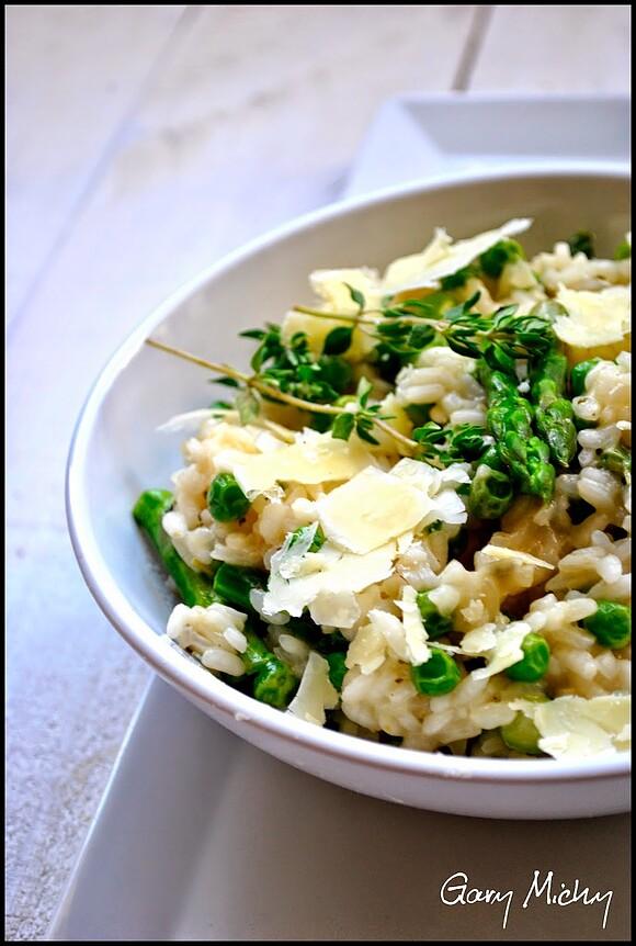 Risotto z białym winem i szparagami