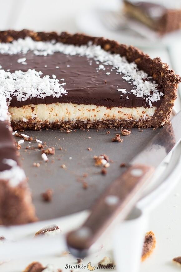 Tarta kokosowa Bounty bez pieczenia