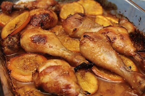 Pomarańczowo-miodowe udka z kurczaka