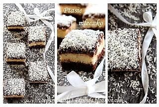 Ciasto ptasie mleczko z wiórkami kokosowymi na święta