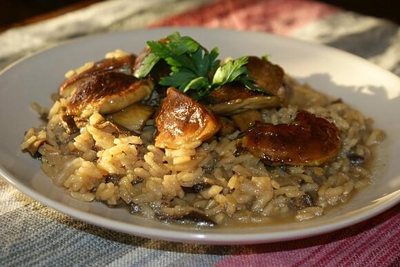 Risotto z borowikami na białym winie