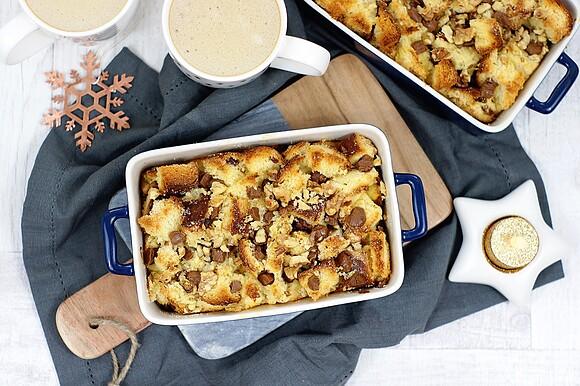 Pudding chlebowy z czekoladą i orzechami