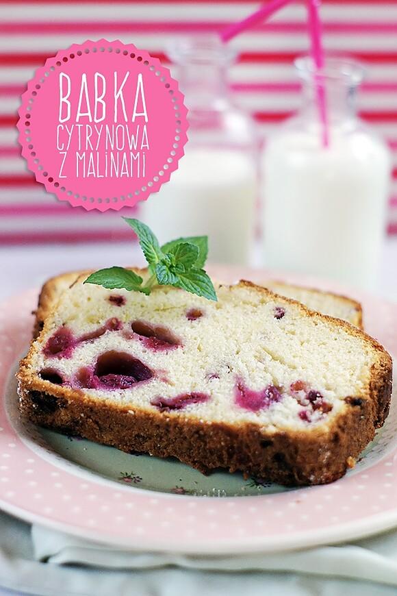 Babka cytrynowa z malinami