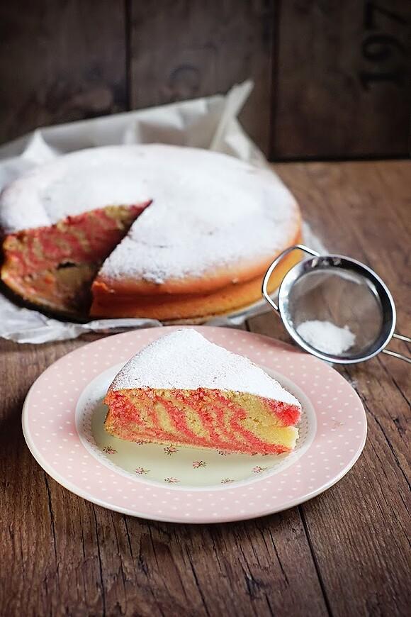 Babka zebra waniliowo wiśniowa
