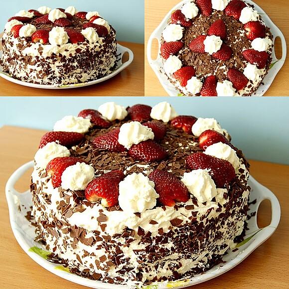 Tort szwarcwaldzki bez dodatków i dekoracji