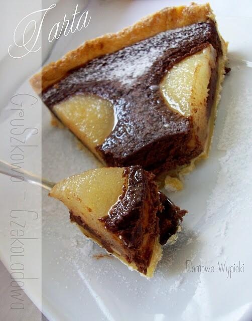 Tarta czekoladowa z gruszkami
