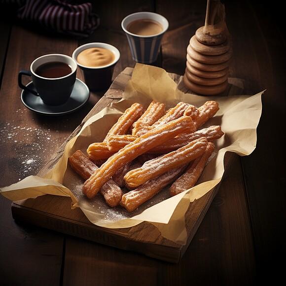 Churros z sosem czekoladowym