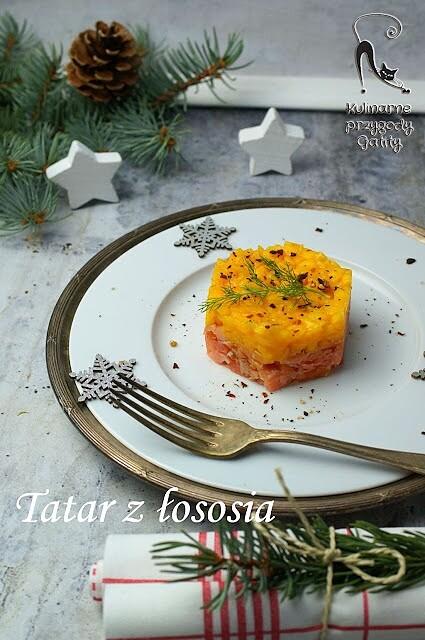 Tatar z łososia z mango na Wigilię