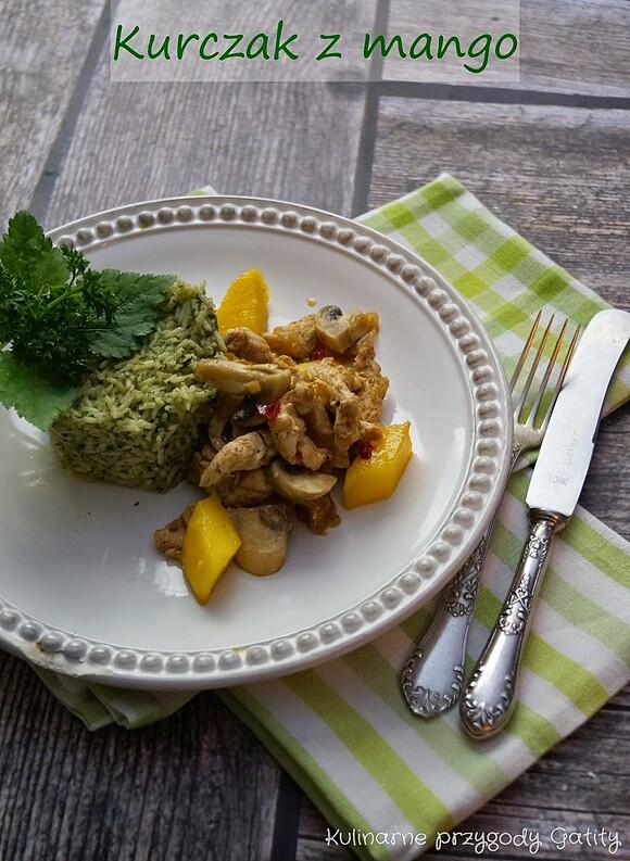 Smażony kurczak z mango, imbirem i chili