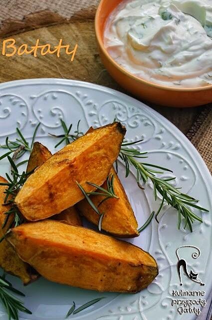 Pieczone bataty z rozmarynem
