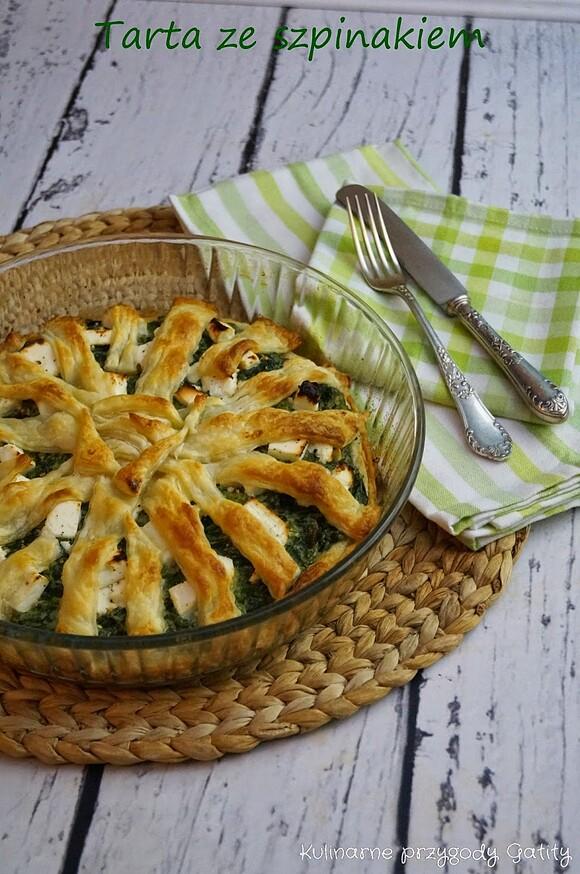 Tarta ze szpinakiem i ricottą na cieście francuskim