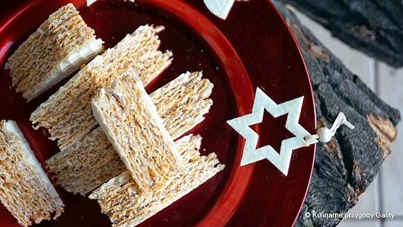 Wafle z masą mleczną