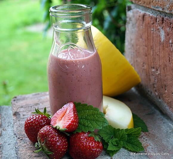 Smoothie z truskawkami i melonem