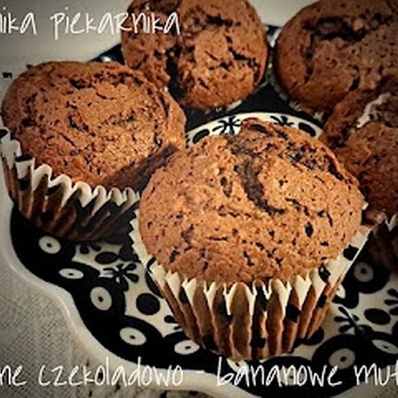Czekoladowo-bananowe muffiny