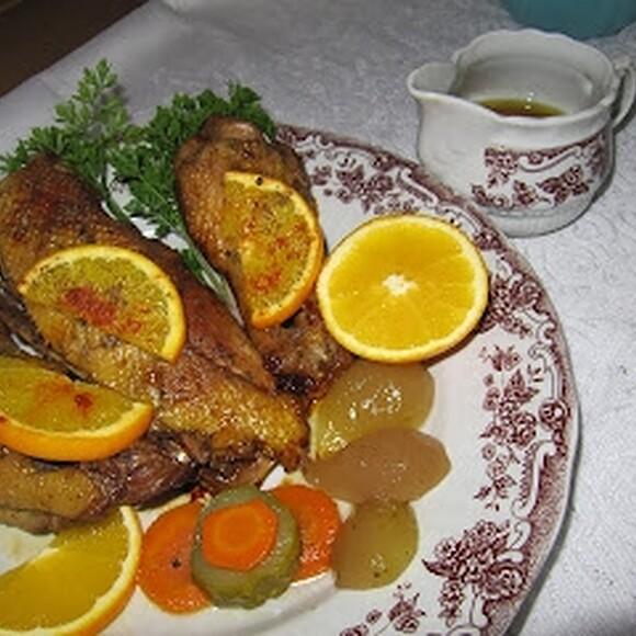 Kaczka w pomarańczach