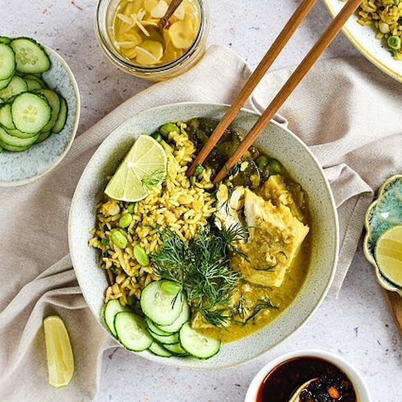Dorsz w sosie curry