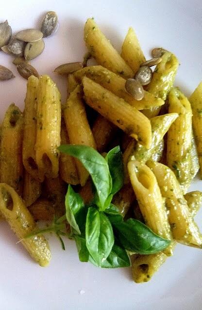 Penne z pesto bazyliowym