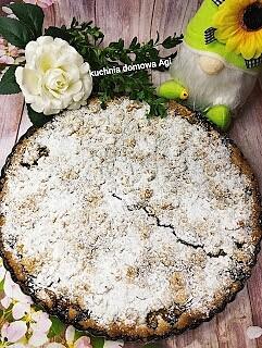 Tarta na kruszonce z rabarbarem i galaretką