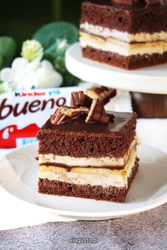 Ciasto Kinder Bueno na biszkopcie