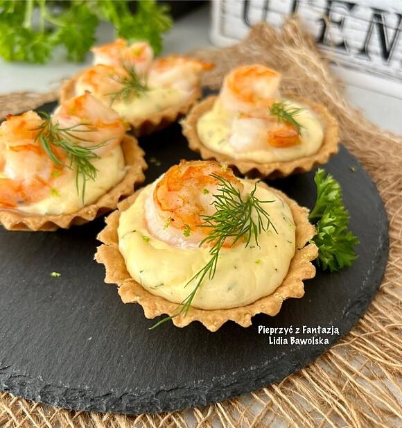 Mini tarty z krewetkami i mascarpone