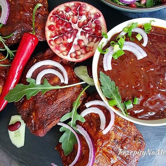 Żeberka w sosie barbecue