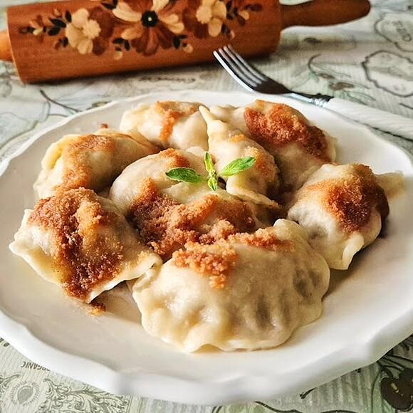 Pierogi z mięsem z rosołu