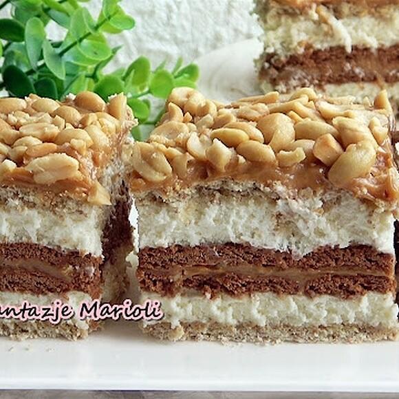 Ciasto snickers bez pieczenia