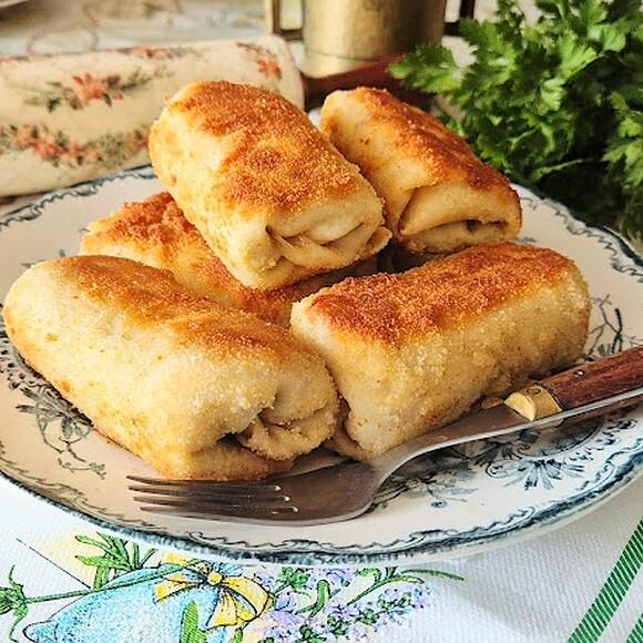 Krokiety z mięsem z rosołu i pieczarkami