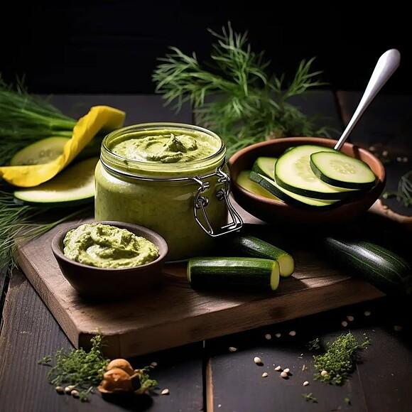 Kremowe pesto z cukinii i koperku