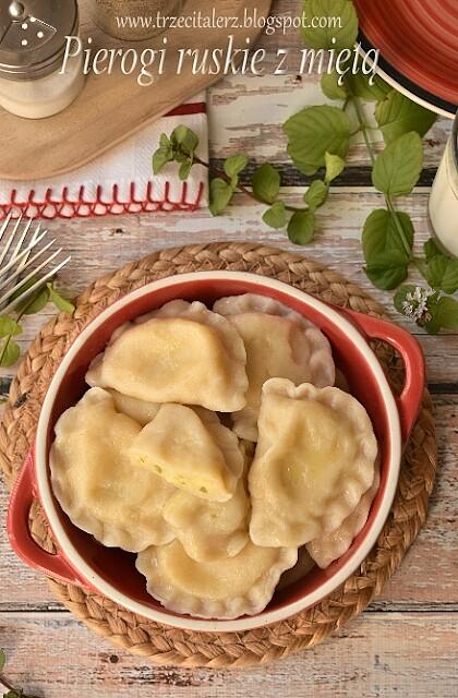 Pierogi ruskie z miętą