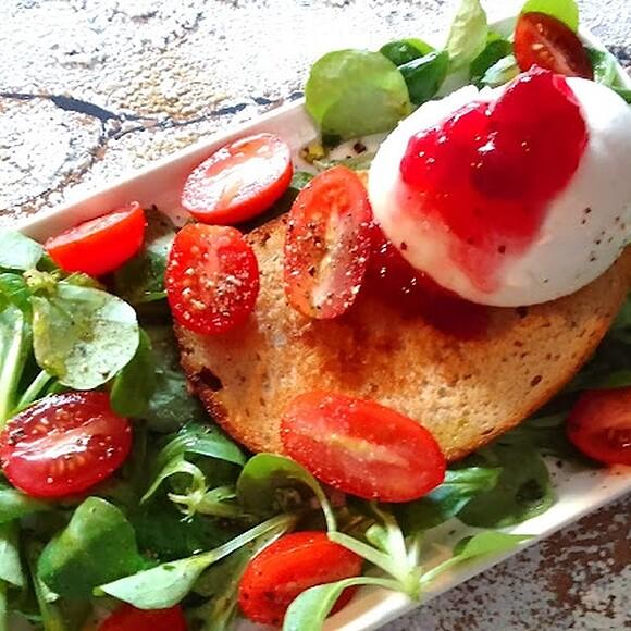 Burrata na grzance