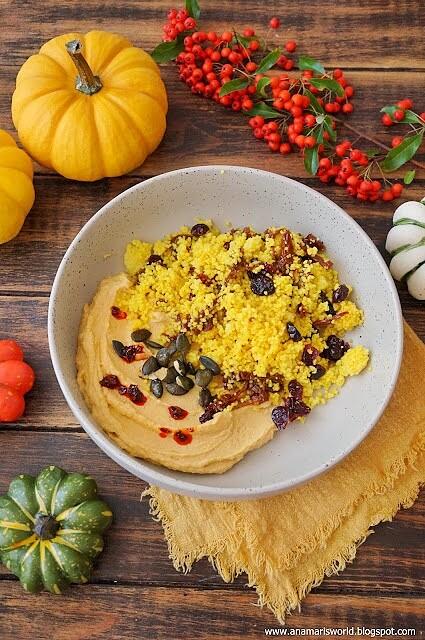 Dyniowy hummus z kuskusem