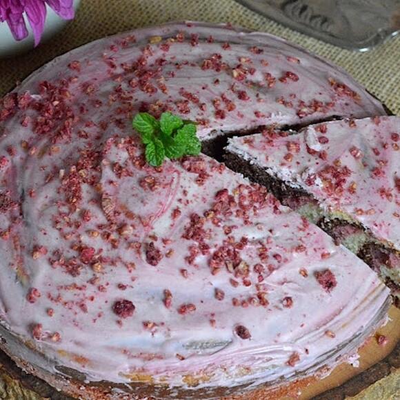 Ciasto zebra w trzech kolorach