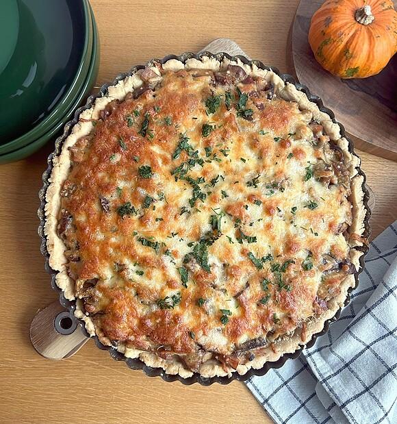 Tarta z grzybami leśnymi