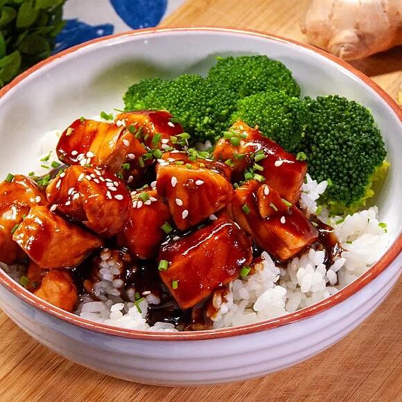 Łosoś w sosie teriyaki