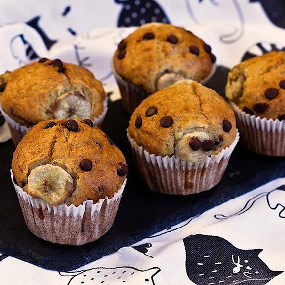 Muffinki bananowe z czekoladą