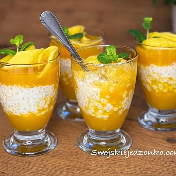 Pudding tapiokowy z mango