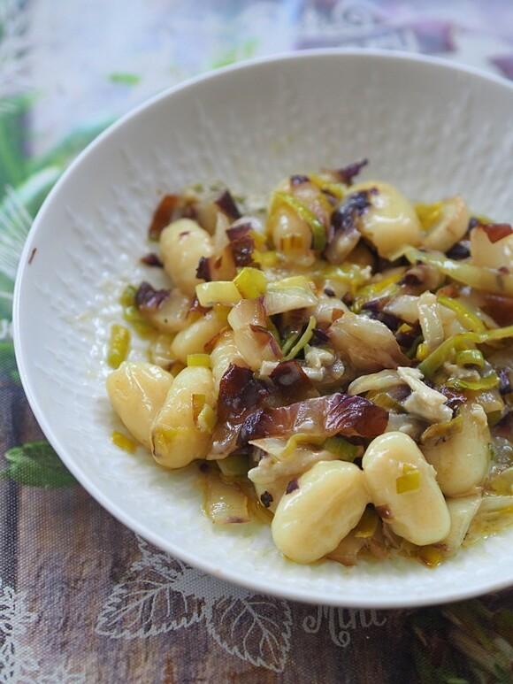 Gnocchi z cykorią i sosem z gorgonzoli