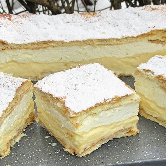 Kremówka na cieście francuskim przepis z filmem