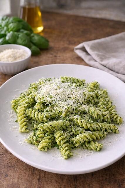 Makaron z pesto z bazylii