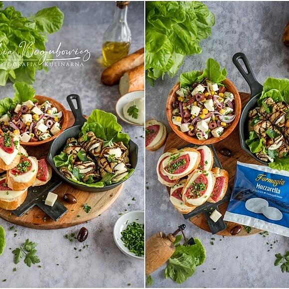 Antipasti z mozzarellą