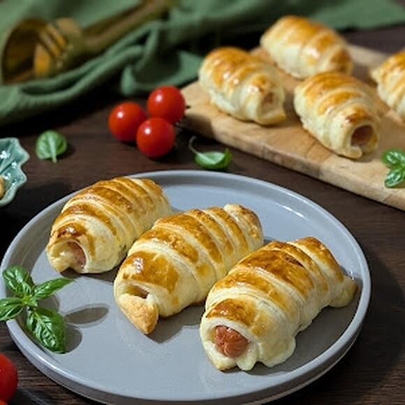 Parówki z serem w cieście francuskim wersja mini