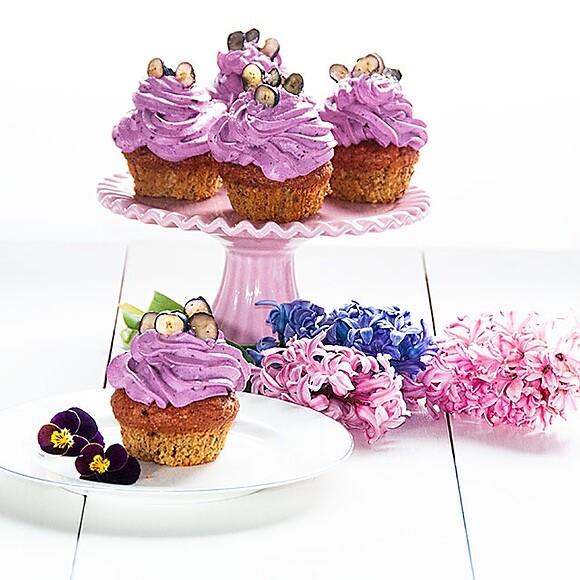 Rote Bete Muffins z kremem jagodowym