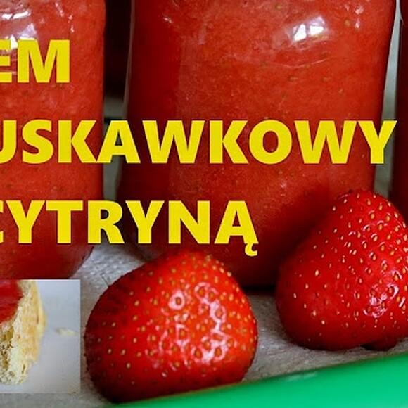 Dżem truskawkowy z sokiem z cytryny do pieczywa i deserów